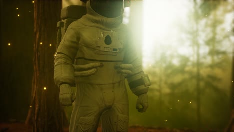 lonely-Astronaut-in-dark-forest